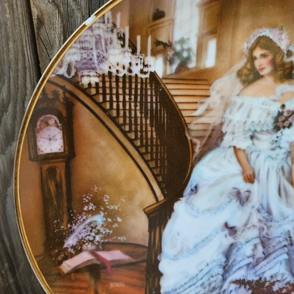 Vintage Decorative Plate with Bride Design - Picture 5 of 16